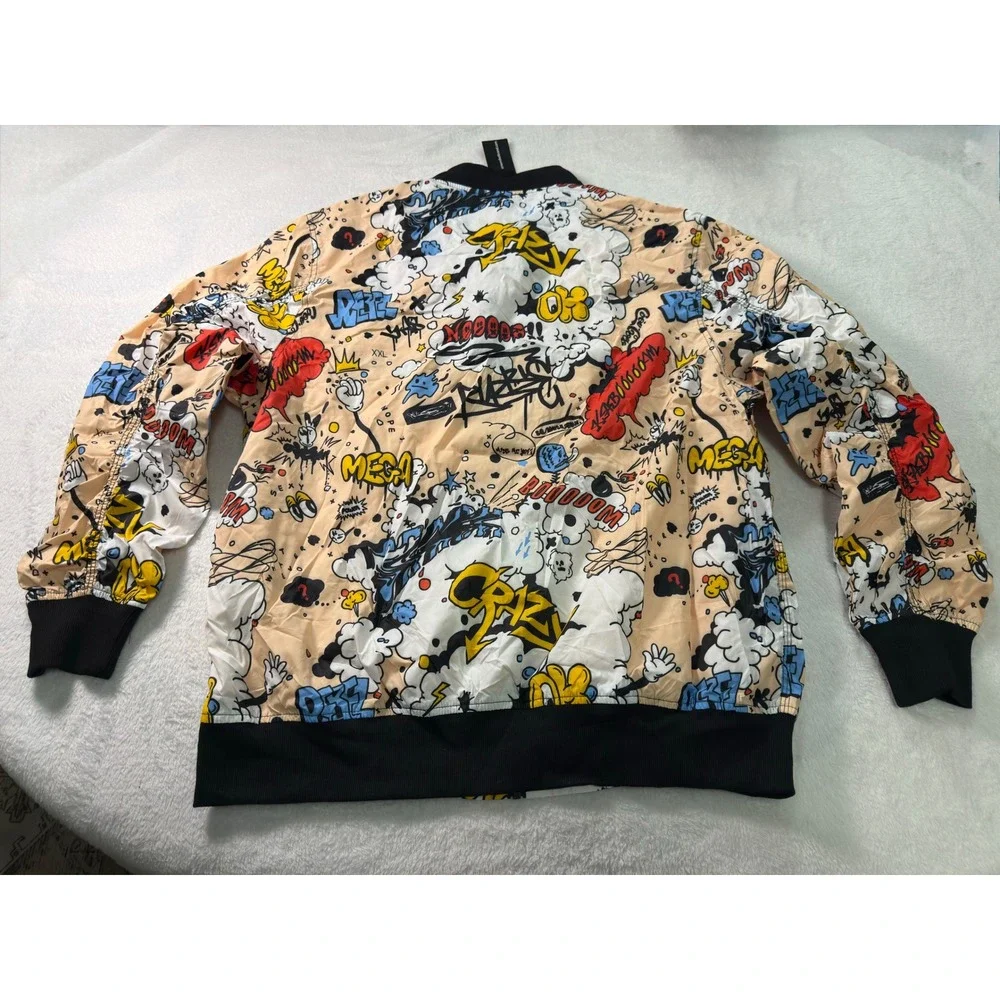 SCREENSHOT CLOTHING‎ Multi Graphic Print Bomber Jacket Men's 2XL S51050
